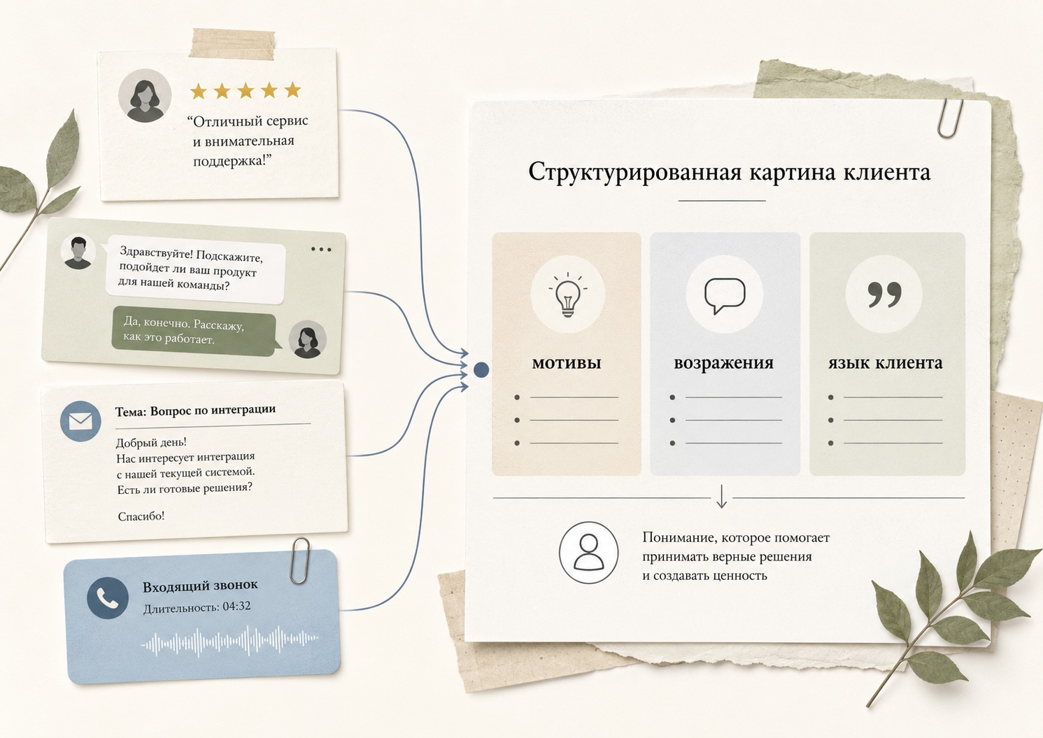 Как собрать голос клиента из отзывов, звонков, писем и чатов