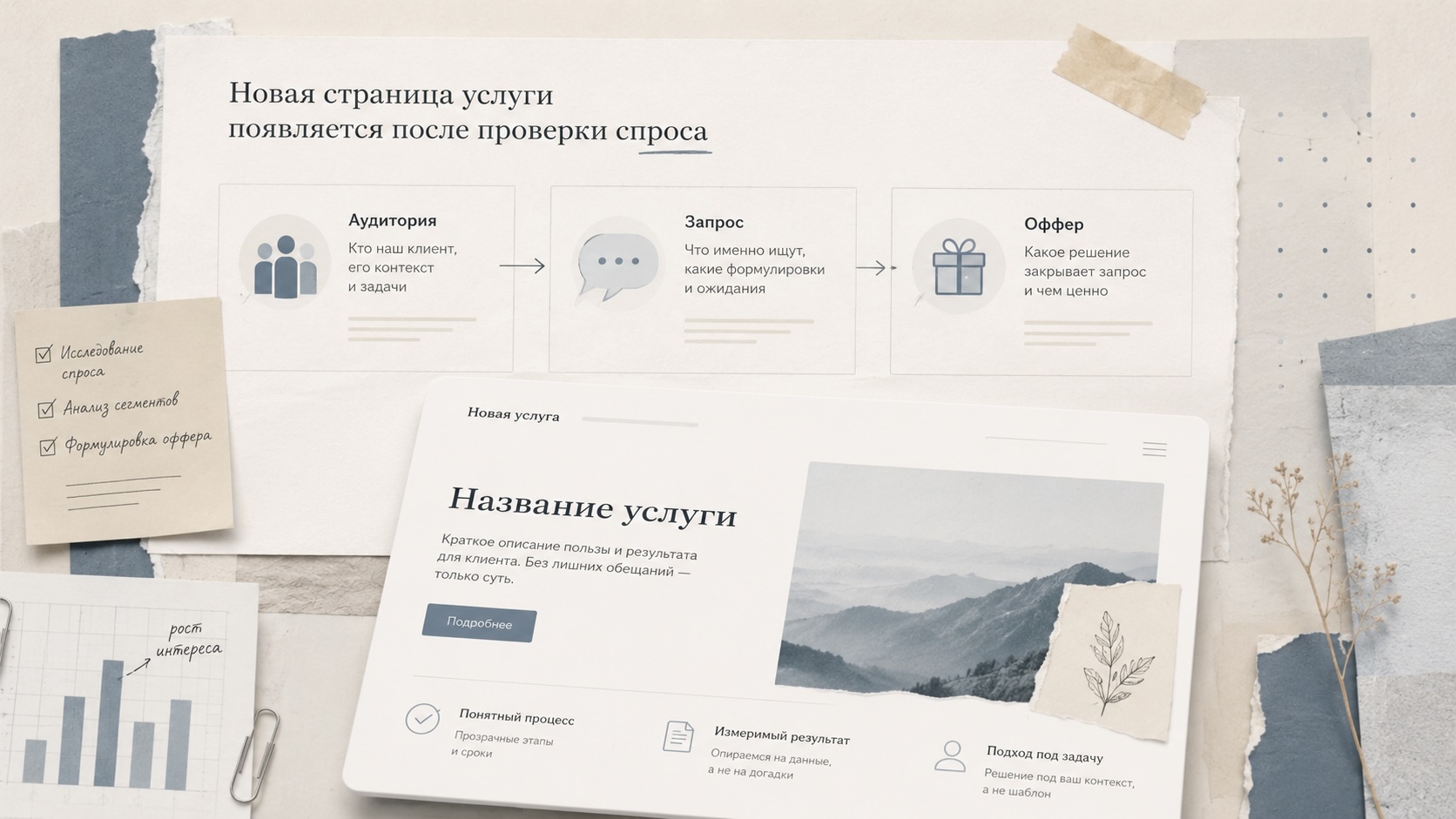 Почему перед новой страницей услуги сначала нужна диагностика спроса